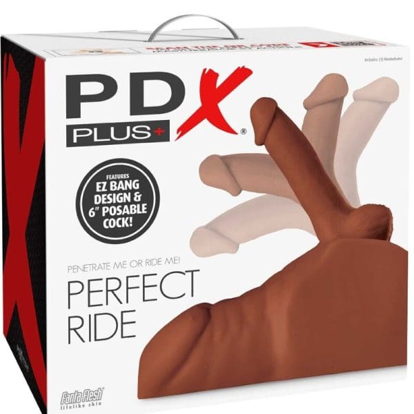 PDX PLUS - PERFECT RIDE MASTURBATOR PENIS AND ANUS BROWN 6
